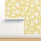 Yellow Graffiti Large Scale Butter Whimsical Custom Removable Wallpaper by Spoonflower Peel & Stick Wallpaper 2FT Wide